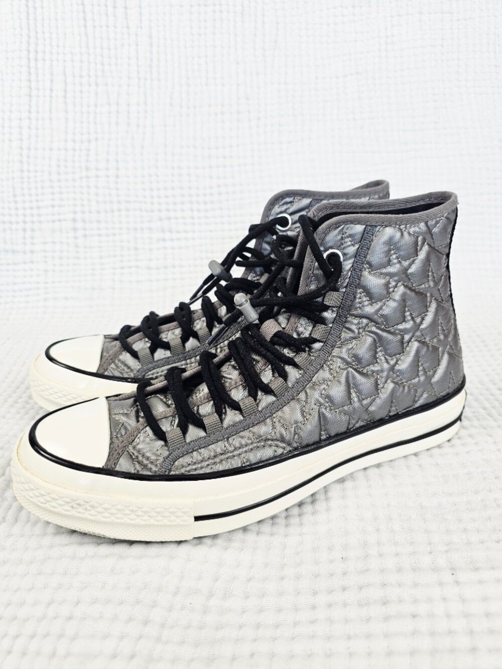 Converse Chuck 70 High Top - Quilted Gunmetal Star Stitch - Women's 8.5 - Picture 2 of 7